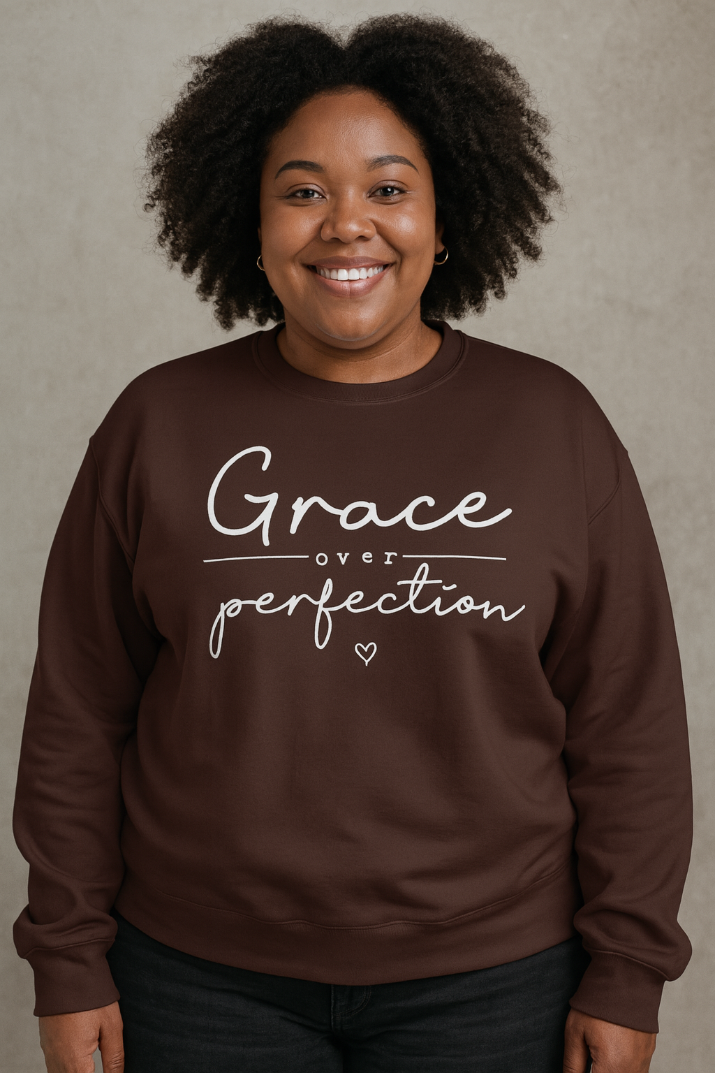 Custom Grace Over Perfection Crew Neck