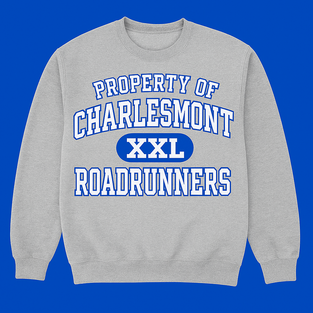 Grey "Property Of" Crew Neck