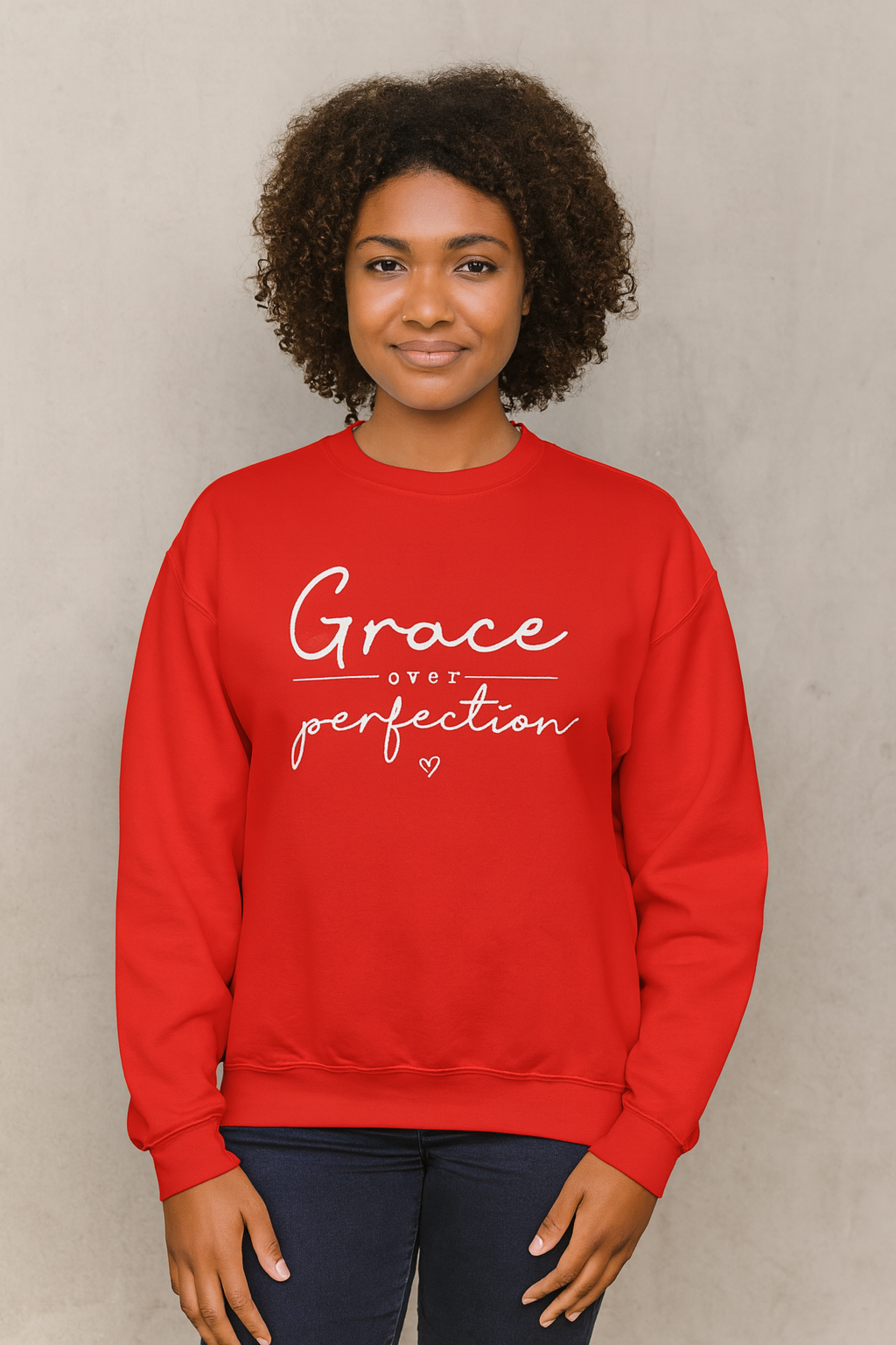 Custom Grace Over Perfection Crew Neck